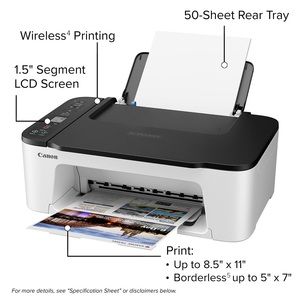Canon PIXMA TS35 22 Wireless Color Inkjet All-in-One Printer - Print Copy Scan